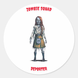 Adesivo Redondo Vinheta Redonda Zombie Squad Deporter