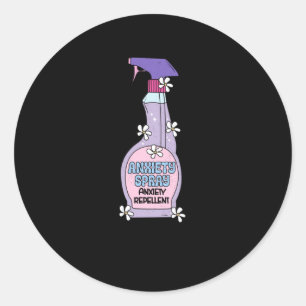 Adesivo Redondo Vinheta Repelente de Ansiedade