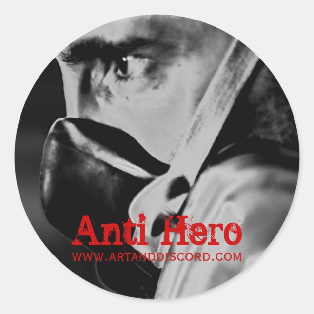 Adesivo Redondo Vinheta Respiradora Anti-Herói (Frente)