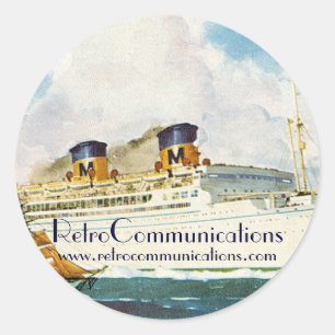 Adesivo Redondo vinheta retro promo - invólucro