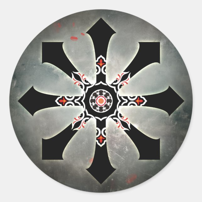 Adesivo Redondo Vinheta Revisória do Caos (Frente)