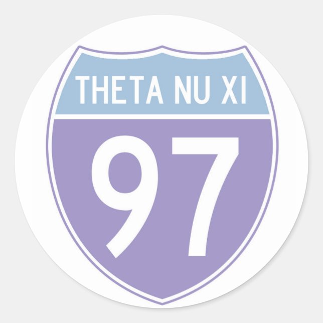 Adesivo Redondo Vinheta Rota 97 (Frente)