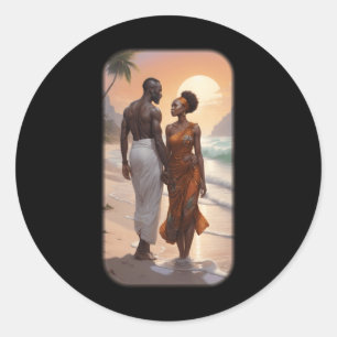 Adesivo Redondo Vinheta S Series Paradise Black Love3