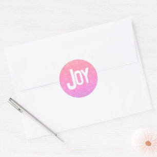 Adesivo Redondo Vinheta-sela de envelope de Natal rosa moderno