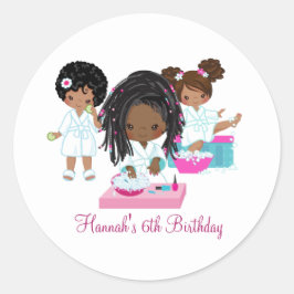 Adesivo Redondo Vinheta Selo do Partido Spa Afro-Americano