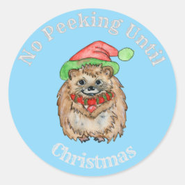 Adesivo Redondo Vinheta sem espionagem até a ovelha de Natal