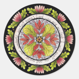 Adesivo Redondo Vinheta "Senhor Meu Deus"