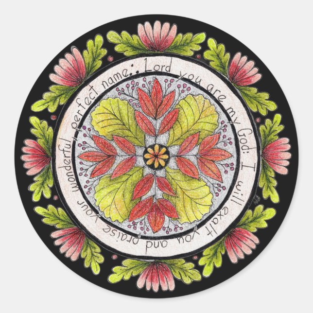 Adesivo Redondo Vinheta "Senhor Meu Deus" (Frente)