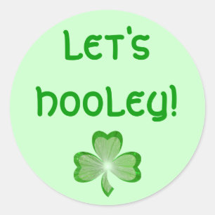 Adesivo Redondo Vinheta Shamrock 'Vamos Hooley!'