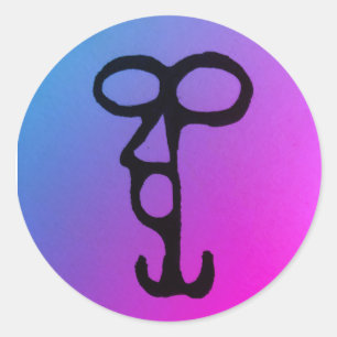 Adesivo Redondo Vinheta Sigil Sem Interrupções