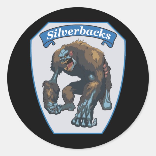 Adesivo Redondo Vinheta SilverBack (Frente)