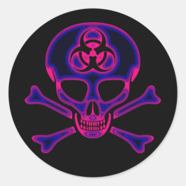 Adesivo Redondo Vinheta Skull & Crossbones