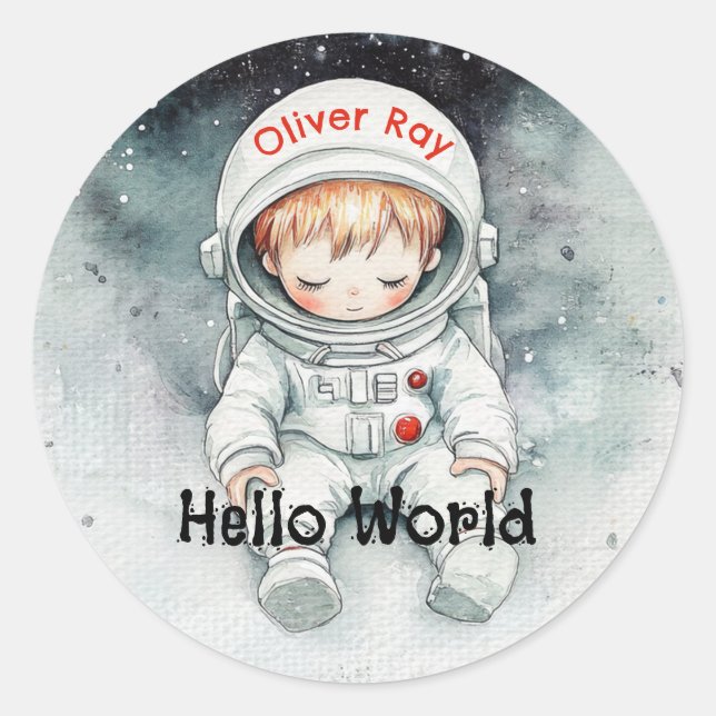 Adesivo Redondo Vinheta Snooze Cósmica (Frente)