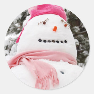 Adesivo Redondo Vinheta SnowMan