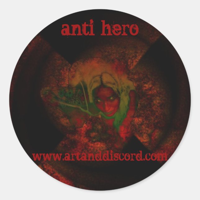 Adesivo Redondo Vinheta Subterrânea (Frente)