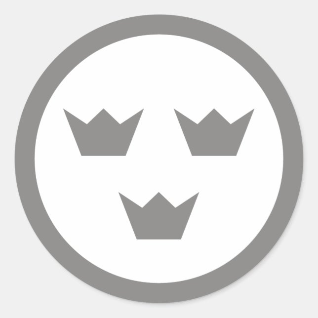 Adesivo Redondo Vinheta Sueca VIs Baixa (Frente)