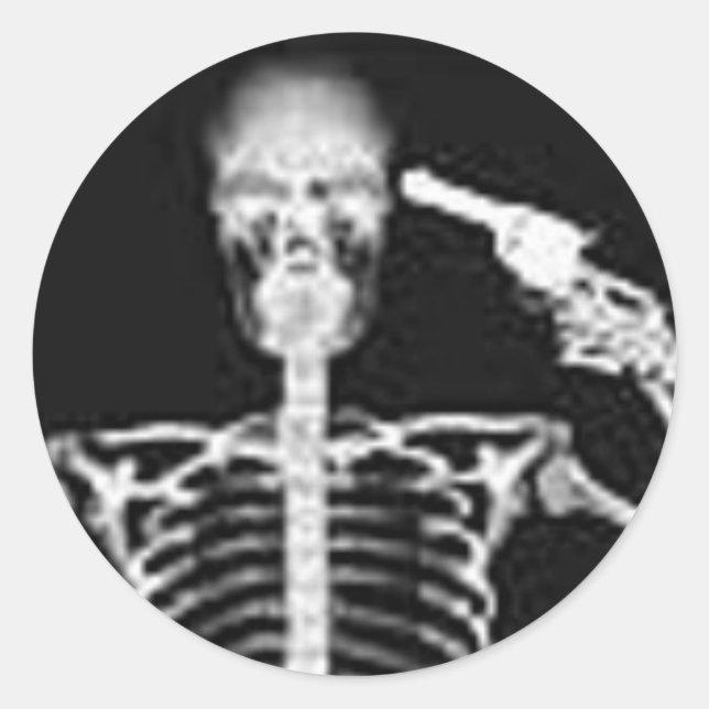 Adesivo Redondo Vinheta suicida (Frente)