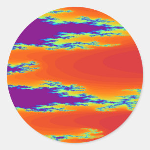 Adesivo Redondo Vinheta Sunrise