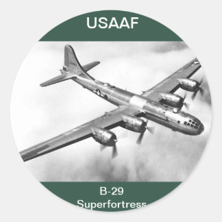 Adesivo Redondo Vinheta Superfortaleza USAAF B-29