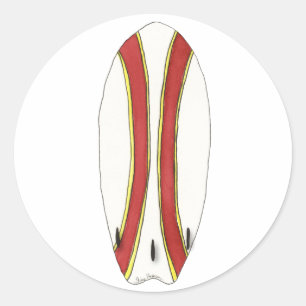 Adesivo Redondo Vinheta surfboard