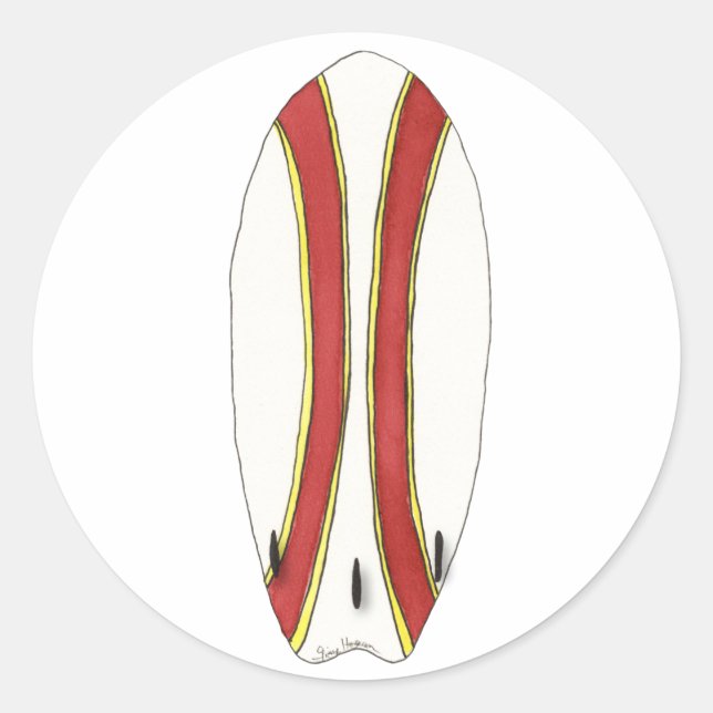 Adesivo Redondo Vinheta surfboard (Frente)