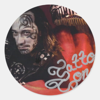 Adesivo Redondo vinheta tatuada