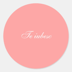 Adesivo Redondo Vinheta Te iubesc