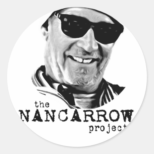 Adesivo Redondo Vinheta TNP — Logotipo Preto (Frente)