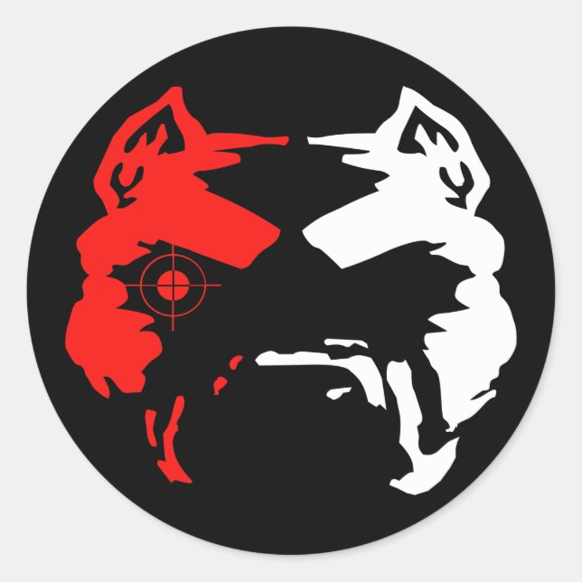 Adesivo Redondo Vinheta-touro-atirador (Frente)