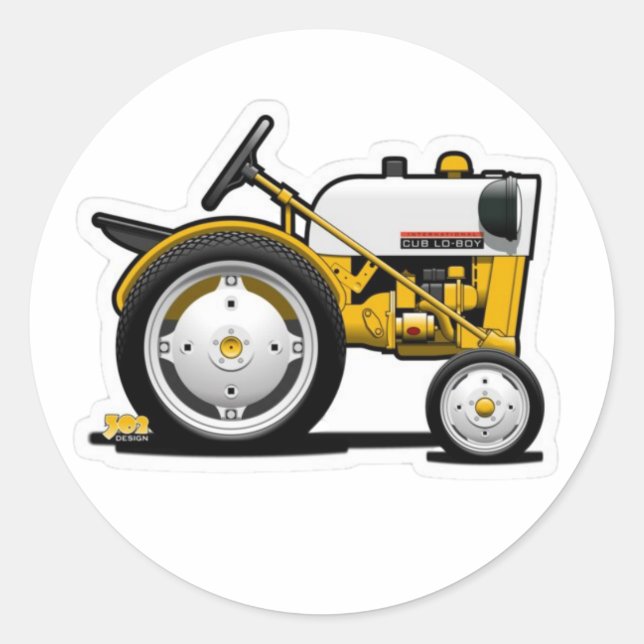 Adesivo Redondo Vinheta-trator de corneta (Frente)