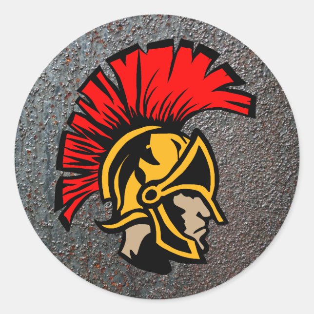 Adesivo Redondo Vinheta Trojan (Frente)