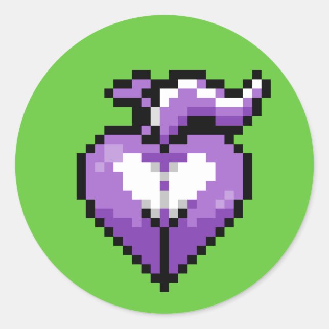 Adesivo Redondo Vinheta-tronco roxa sedutora (Frente)