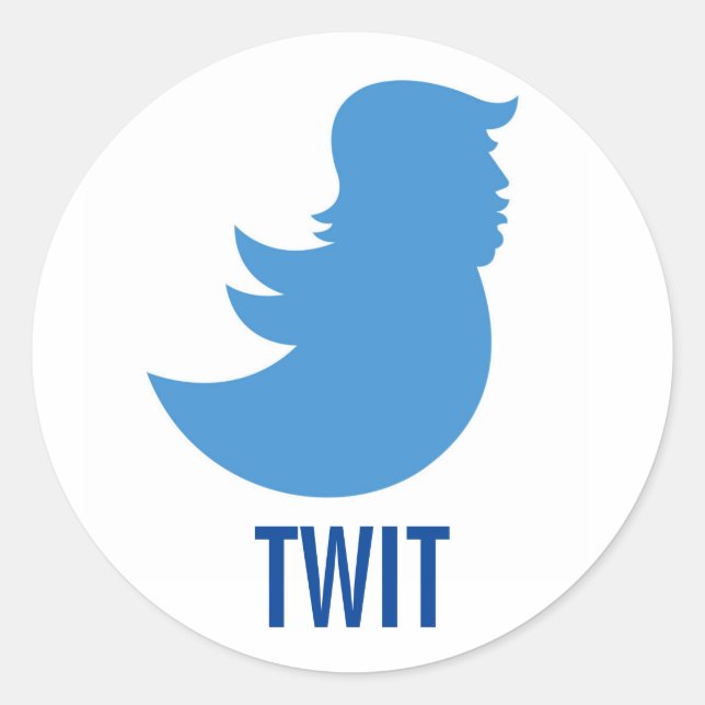 Adesivo Redondo Vinheta Trump: "TWIT" (Frente)