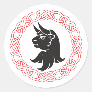 Adesivo Redondo Vinheta Turnbull Crest