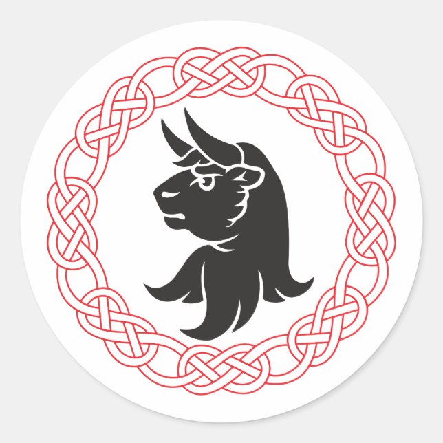 Adesivo Redondo Vinheta Turnbull Crest (Frente)