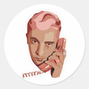 Adesivo Redondo Vinheta Tyler Rosa