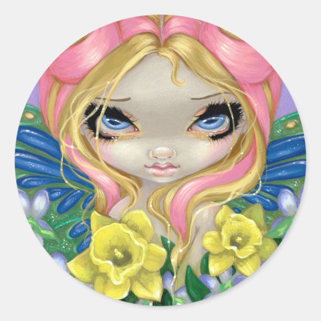 Adesivo Redondo Vinheta "Um Pouco de Primavera" (Frente)