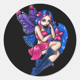 Adesivo Redondo Vinheta "Um Pouco Tímido"