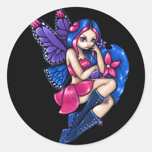 Adesivo Redondo Vinheta "Um Pouco Tímido" (Frente)