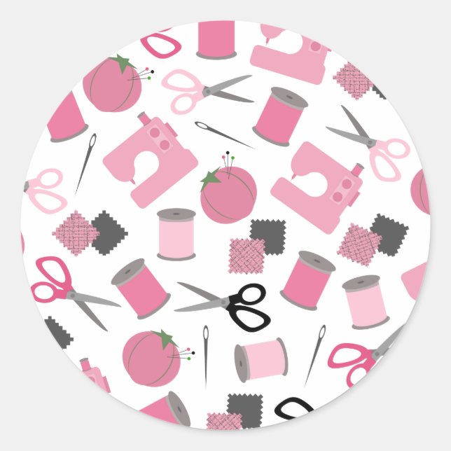 Adesivo Redondo Vinheta-Vedante De Envelope De Costura (Frente)