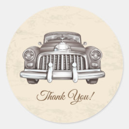 Adesivo Redondo vinheta, veículo, carro antigo, autocolante redond