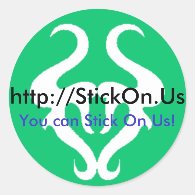 Adesivo Redondo vinheta verde (Frente)