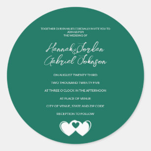 Adesivo Redondo Vinheta Verde Emerald Personalizada