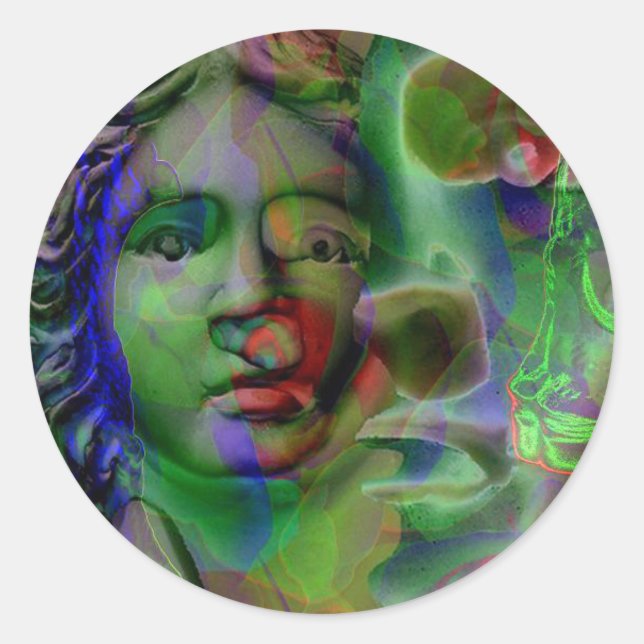 Adesivo Redondo Vinheta Verde Pesadela (Frente)