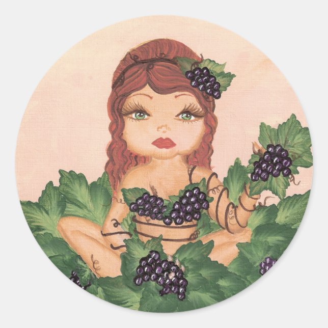 Adesivo Redondo Vinheta-Vinha-Vinha-Vinheira-Cutie Quântica (Frente)