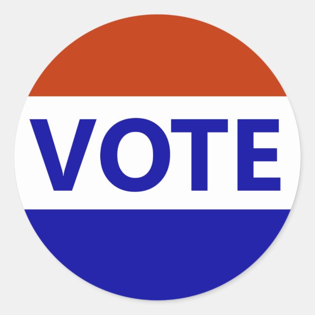 Adesivo Redondo Vinheta VOTO (Frente)