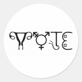 Adesivo Redondo Vinheta VOTO