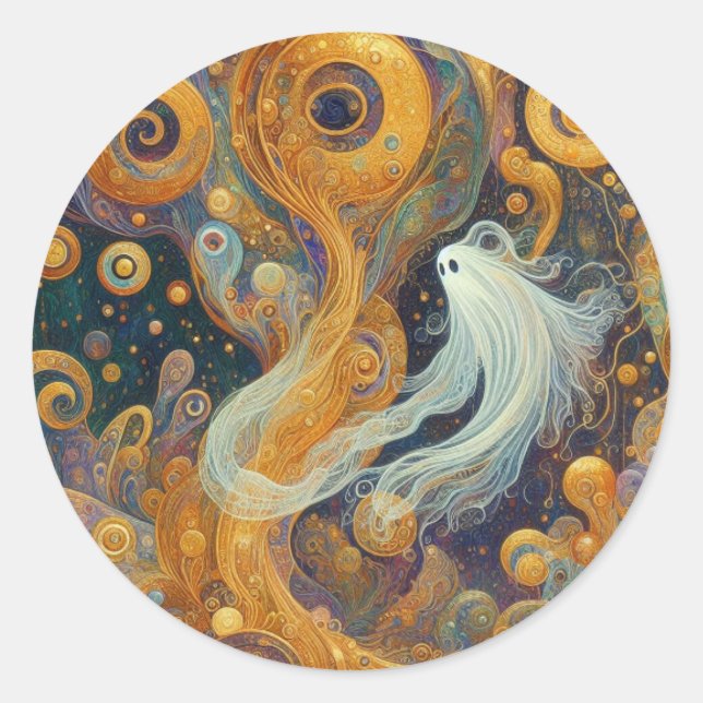 Adesivo Redondo Vinheta "Whisp Whisp Whimsical" (Frente)