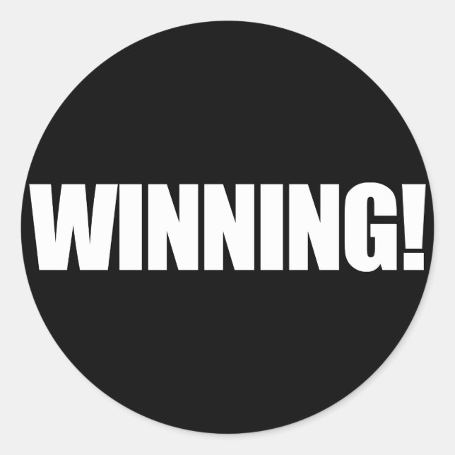 Adesivo Redondo Vinheta WINNING (Frente)