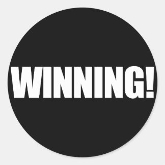 Adesivo Redondo Vinheta WINNING